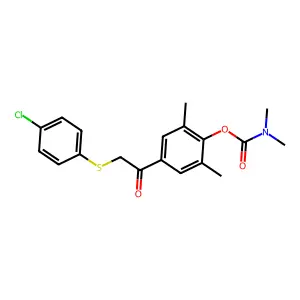 4-{2-[(4-chlorophenyl)sulfanyl]acetyl}-2,6-dimethylphenyl N,N-dimethylcarbamate structure