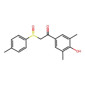 1-(4-Hydroxy-3,5-dimethylphenyl)-2-[(4-methylphenyl)sulfinyl]-1-ethanone structure