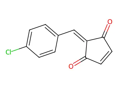 2-[(4-Chlorophenyl)methylidene]cyclopent-4-ene-1,3-dione structure