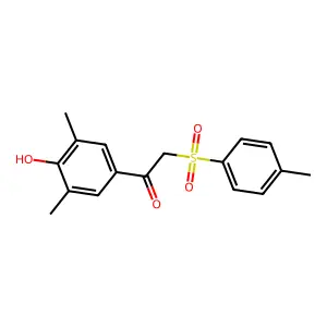 1-(4-Hydroxy-3,5-dimethylphenyl)-2-[(4-methylphenyl)sulfonyl]-1-ethanone structure