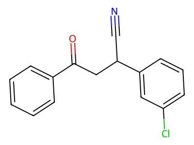 2-(3-Chlorophenyl)-4-oxo-4-phenylbutanenitrile structure