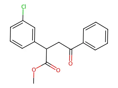 Methyl 2-(3-chlorophenyl)-4-oxo-4-phenylbutanoate structure