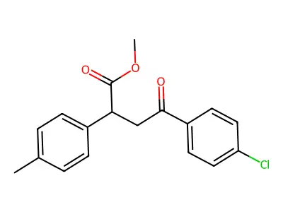 Methyl 4-(4-chlorophenyl)-2-(4-methylphenyl)-4-oxobutanoate structure