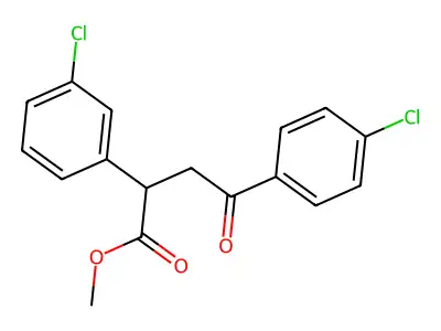 Methyl 2-(3-chlorophenyl)-4-(4-chlorophenyl)-4-oxobutanoate structure