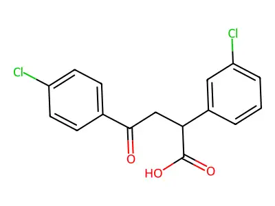 2-(3-Chlorophenyl)-4-(4-chlorophenyl)-4-oxobutanoic acid structure