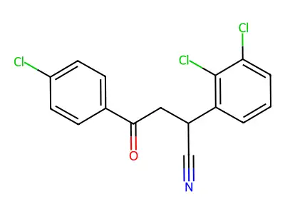 4-(4-Chlorophenyl)-2-(2,3-dichlorophenyl)-4-oxobutanenitrile structure