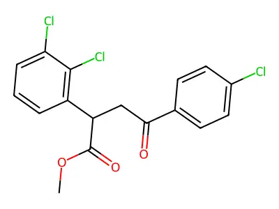 Methyl 4-(4-chlorophenyl)-2-(2,3-dichlorophenyl)-4-oxobutanoate structure