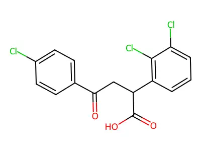 4-(4-Chlorophenyl)-2-(2,3-dichlorophenyl)-4-oxobutanoic acid structure