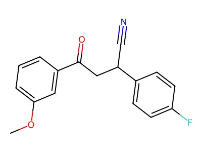 2-(4-Fluorophenyl)-4-(3-methoxyphenyl)-4-oxobutanenitrile structure