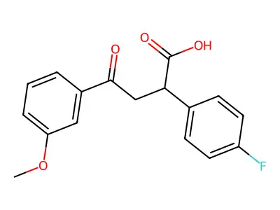 2-(4-Fluorophenyl)-4-(3-methoxyphenyl)-4-oxobutanoic acid structure