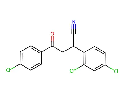 4-(4-Chlorophenyl)-2-(2,4-dichlorophenyl)-4-oxobutanenitrile structure