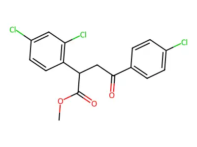 Methyl 4-(4-chlorophenyl)-2-(2,4-dichlorophenyl)-4-oxobutanoate structure