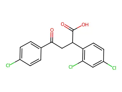 4-(4-Chlorophenyl)-2-(2,4-dichlorophenyl)-4-oxobutanoic acid structure