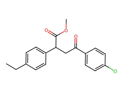 Methyl 4-(4-chlorophenyl)-2-(4-ethylphenyl)-4-oxobutanoate structure