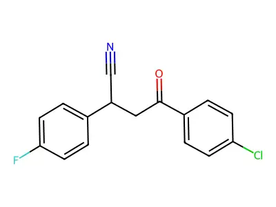4-(4-Chlorophenyl)-2-(4-fluorophenyl)-4-oxobutanenitrile structure