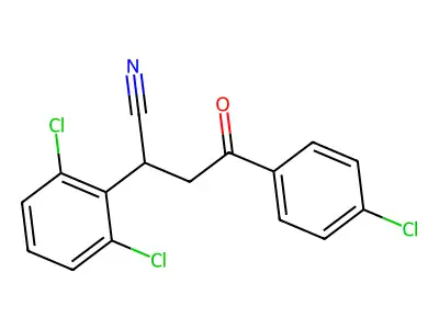4-(4-Chlorophenyl)-2-(2,6-dichlorophenyl)-4-oxobutanenitrile structure