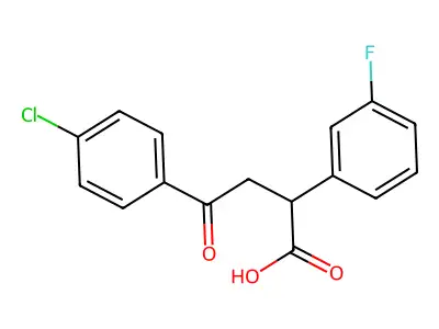4-(4-Chlorophenyl)-2-(3-fluorophenyl)-4-oxobutanoic acid structure