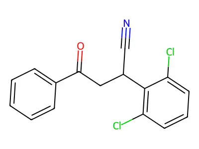 2-(2,6-Dichlorophenyl)-4-oxo-4-phenylbutanenitrile structure