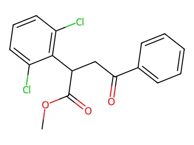 Methyl 2-(2,6-dichlorophenyl)-4-oxo-4-phenylbutanoate structure
