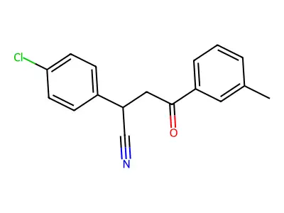 2-(4-Chlorophenyl)-4-(3-methylphenyl)-4-oxobutanenitrile structure