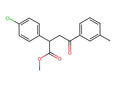 Methyl 2-(4-chlorophenyl)-4-(3-methylphenyl)-4-oxobutanoate structure