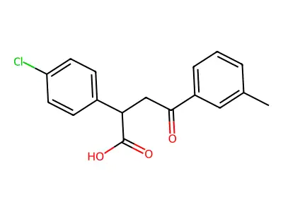 2-(4-Chlorophenyl)-4-(3-methylphenyl)-4-oxobutanoic acid structure