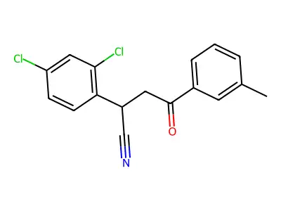 2-(2,4-Dichlorophenyl)-4-(3-methylphenyl)-4-oxobutanenitrile structure