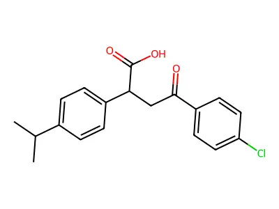 4-(4-Chlorophenyl)-2-(4-isopropylphenyl)-4-oxobutanoic acid structure
