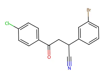 2-(3-Bromophenyl)-4-(4-chlorophenyl)-4-oxobutanenitrile structure