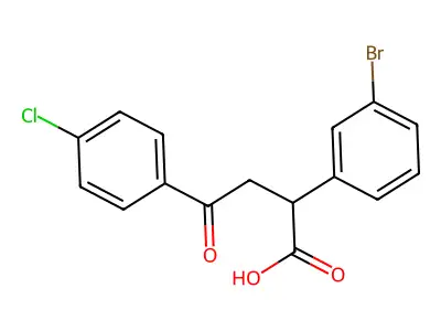 2-(3-Bromophenyl)-4-(4-chlorophenyl)-4-oxobutanoic acid structure