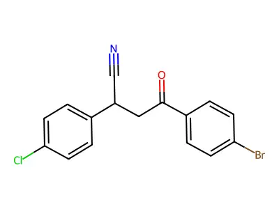 4-(4-Bromophenyl)-2-(4-chlorophenyl)-4-oxobutanenitrile structure