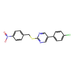 5-(4-Chlorophenyl)-2-[(4-nitrobenzyl)sulfanyl]pyrimidine structure