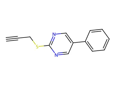 5-Phenyl-2-(2-propynylsulfanyl)pyrimidine structure