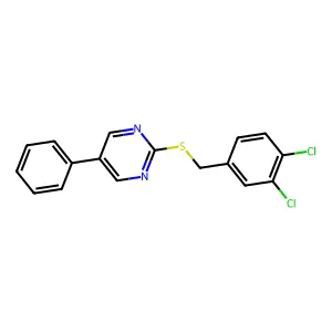 2-[(3,4-Dichlorobenzyl)sulfanyl]-5-phenylpyrimidine structure
