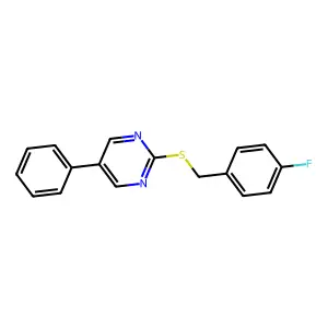 4-Fluorobenzyl 5-phenyl-2-pyrimidinyl sulfide structure