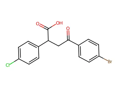 4-(4-Bromophenyl)-2-(4-chlorophenyl)-4-oxobutanoic acid structure