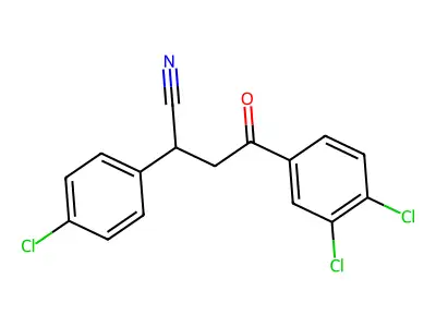 2-(4-Chlorophenyl)-4-(3,4-dichlorophenyl)-4-oxobutanenitrile structure