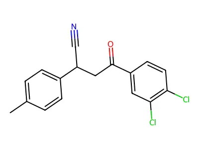 4-(3,4-Dichlorophenyl)-2-(4-methylphenyl)-4-oxobutanenitrile structure