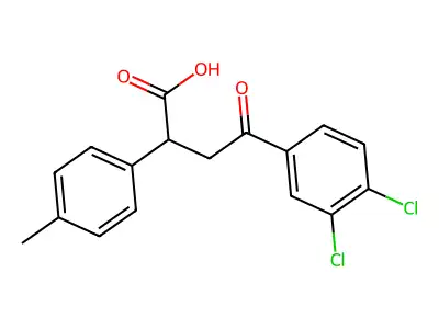 4-(3,4-Dichlorophenyl)-2-(4-methylphenyl)-4-oxobutanoic acid structure