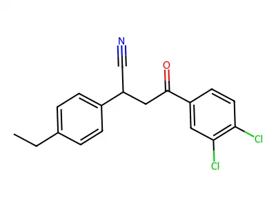4-(3,4-Dichlorophenyl)-2-(4-ethylphenyl)-4-oxobutanenitrile structure