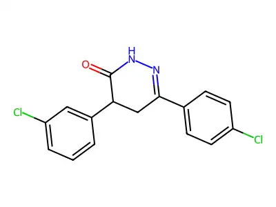 4-(3-chlorophenyl)-6-(4-chlorophenyl)-4,5-dihydro-3(2H)-pyridazinone structure