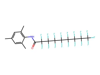 2,2,3,3,4,4,5,5,6,6,7,7,8,8,9,9,9-heptadecafluoro-N-(2,4,6-trimethylphenyl)nonanamide structure