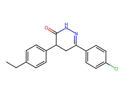 6-(4-chlorophenyl)-4-(4-ethylphenyl)-4,5-dihydro-3(2H)-pyridazinone structure
