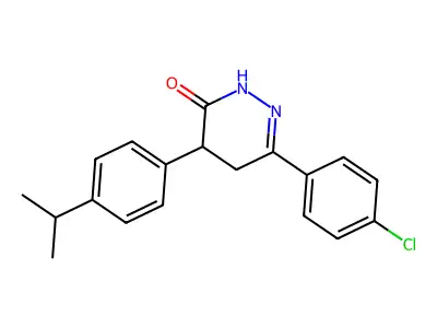 6-(4-chlorophenyl)-4-(4-isopropylphenyl)-4,5-dihydro-3(2H)-pyridazinone structure
