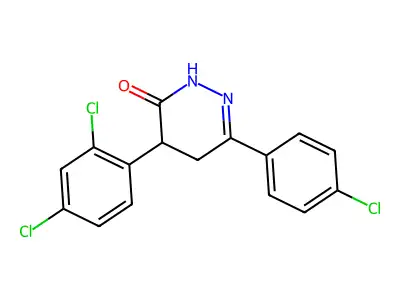 6-(4-chlorophenyl)-4-(2,4-dichlorophenyl)-4,5-dihydro-3(2H)-pyridazinone structure