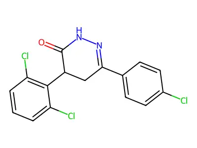 6-(4-chlorophenyl)-4-(2,6-dichlorophenyl)-4,5-dihydro-3(2H)-pyridazinone structure