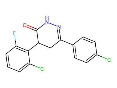 4-(2-chloro-6-fluorophenyl)-6-(4-chlorophenyl)-4,5-dihydro-3(2H)-pyridazinone structure