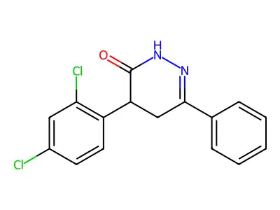 4-(2,4-dichlorophenyl)-6-phenyl-4,5-dihydro-3(2H)-pyridazinone structure
