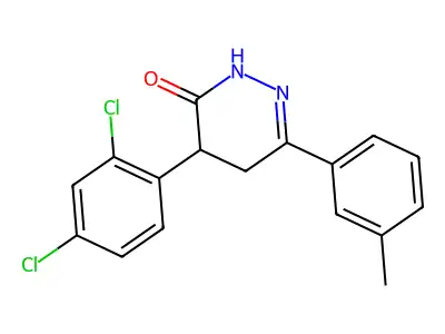 4-(2,4-dichlorophenyl)-6-(3-methylphenyl)-4,5-dihydro-3(2H)-pyridazinone structure