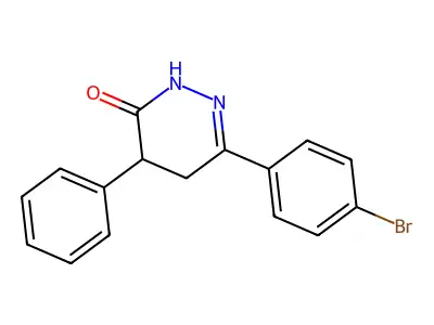 6-(4-bromophenyl)-4-phenyl-4,5-dihydro-3(2H)-pyridazinone structure